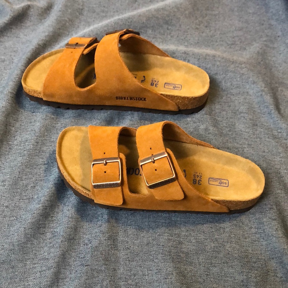 Birkenstock Arizona Mink Sandals with Adjustable Buckles and Contoured Footbed